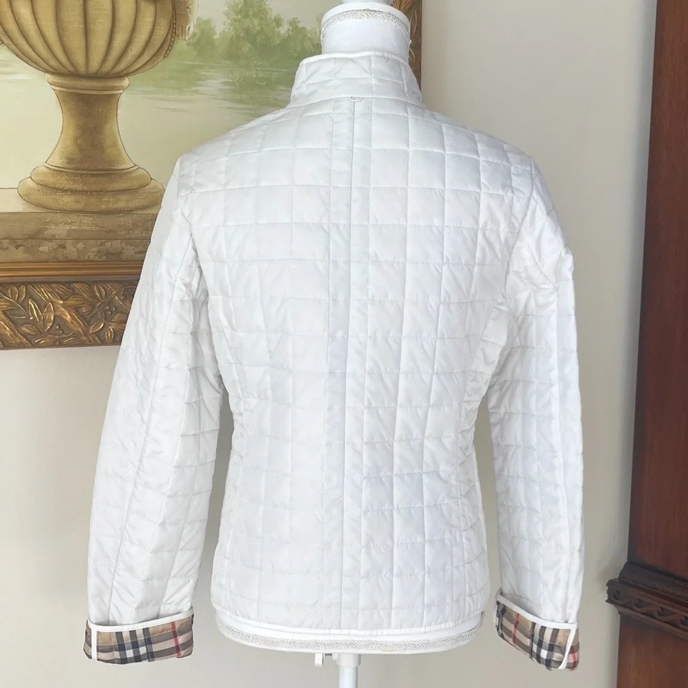 Burberry Womens White Jacket Size 6 - Picture 2 of 7